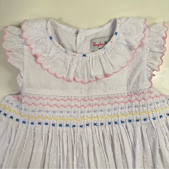 Sophie & Lucas White Swiss Dot Dress 2T - Picture 2 of 5